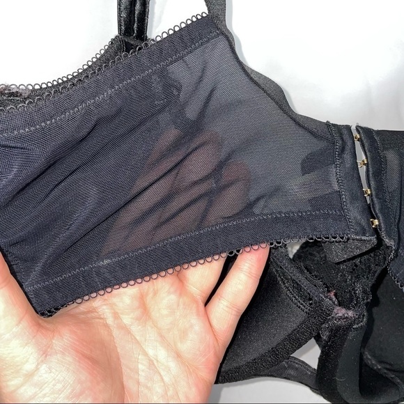 Cacique Bra Plunge Underwire Lace Festival Full Coverage Mesh Back Double Strap - Picture 9 of 10